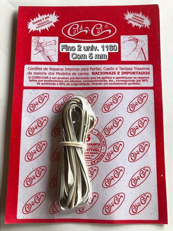 Filete de Calafetação Automotiva fino 2 com 5mm de largura cód 1160
