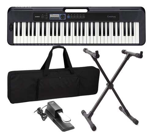 Teclado Casiotone CT-S300 Preto com Suporte + Pedal e Capa