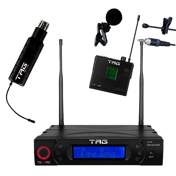 Kit Microfone Tag TM PLUS LP TG-88RC+TG-88TR+TG88BP+TG-88LP