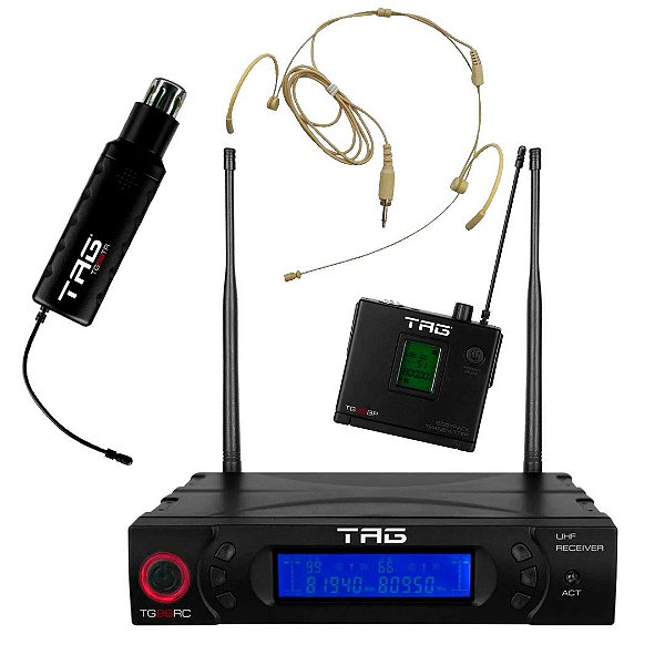 Kit Microfone Tag TM PLUS HS TG-88RC+TG88TR+TG88BP+TG88HS