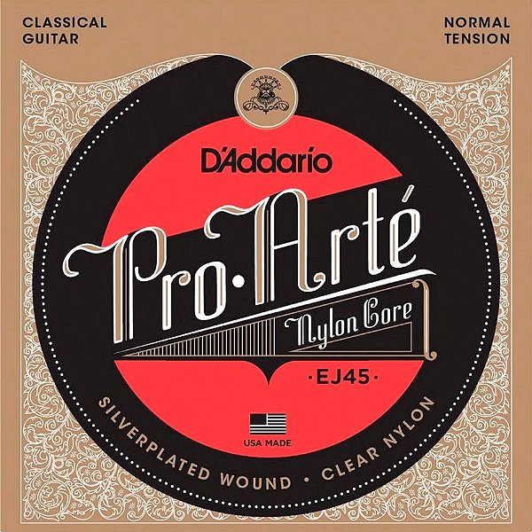 Encordoamento D'Addario Nylon  EJ45 ProArte Tensão Normal
