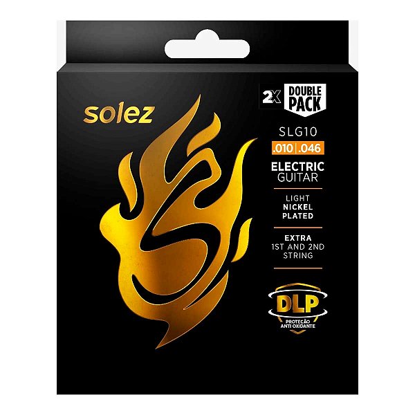 Encordoamento Solez Guitarra 010 SLG10 Duplo