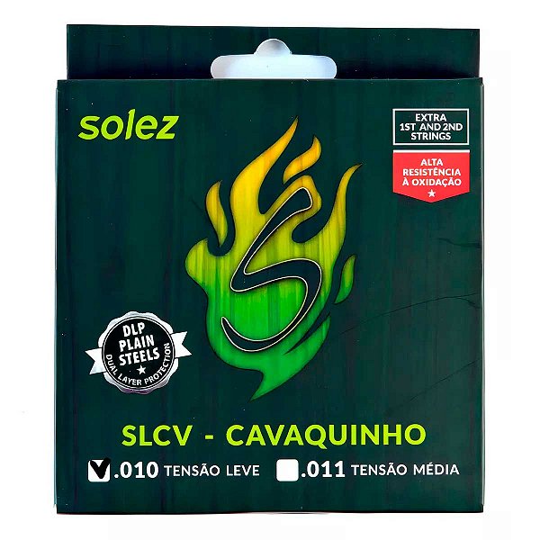 Encordoamento Solez Cavaquinho 010 NPB SLCV Leve
