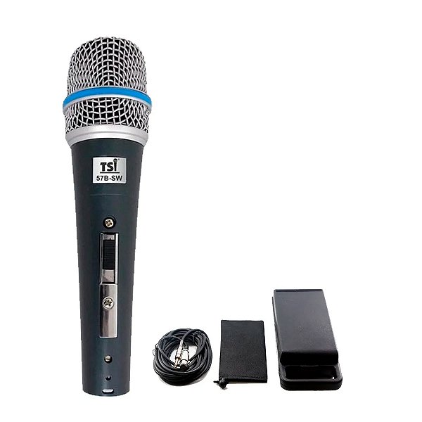 Microfone C/ Fio De Mão Dinâmico - 57 B-sw Tsi