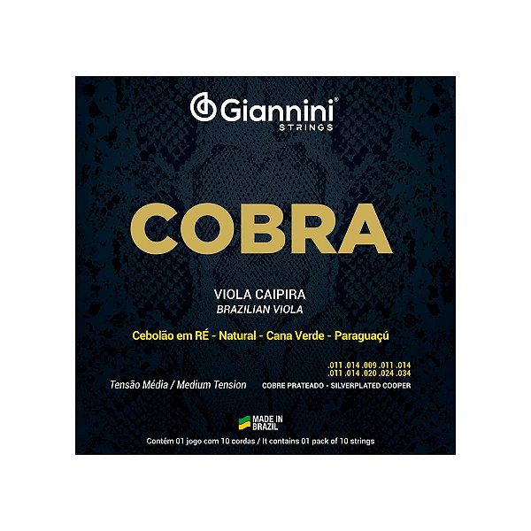 Encordoamento Viola Giannini Cobra GESVM Tensão Média