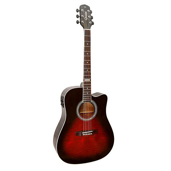 Violão Giannini Eletroacústico Folk GF-1D BRB Brow Red Burst