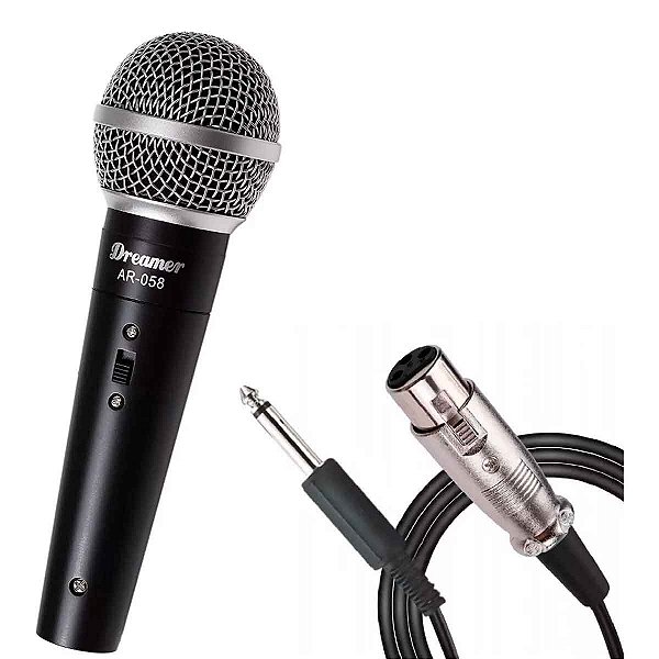 Microfone Profissional Dinâmico Dreamer AR058 c/ Cabo