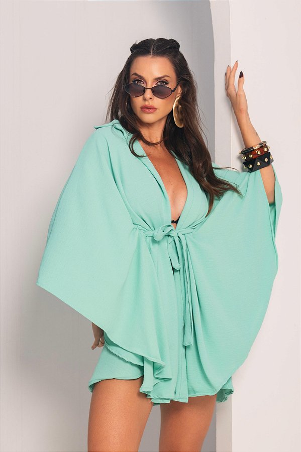 SAÍDA CARMELL TURQUESA VERDE ACQUA