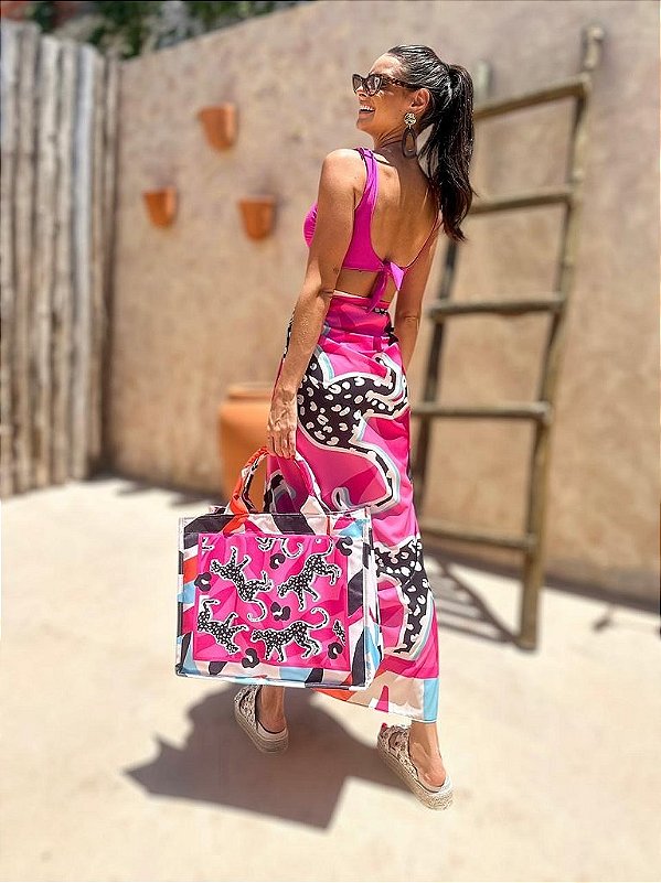 BOLSA KANGOO LEOPARD PINK