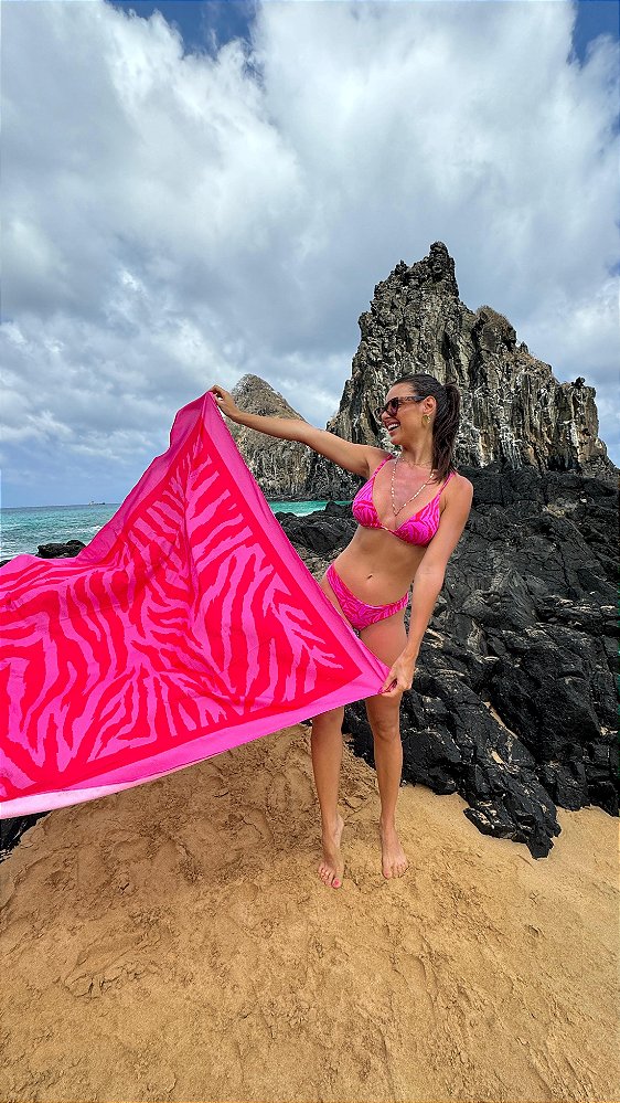 PAREÔ ZEBRA NORONHA PINK COM VERMELHO
