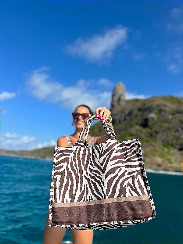 BOLSA ZEBRA NORONHA MARROM