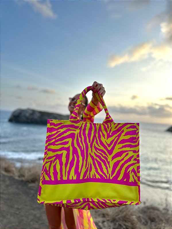 BOLSA ZEBRA NORONHA PINK NEON
