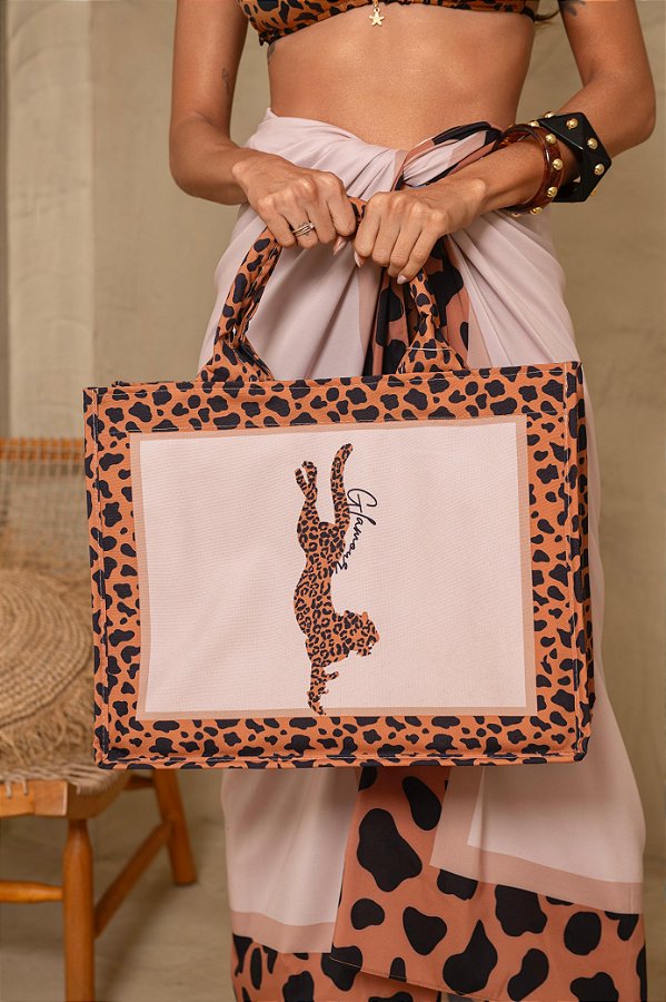 BOLSA ONÇA GLAMOUR NUDE