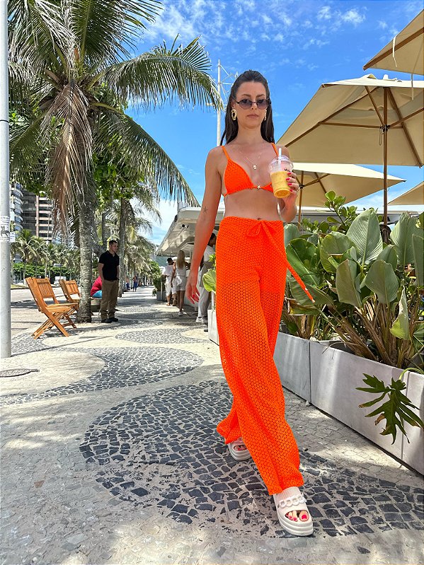 CALÇA LOREN LARANJA NEON