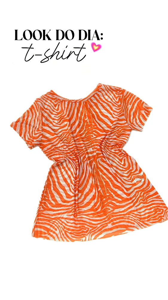 T-SHIRT ZEBRA LARANJA