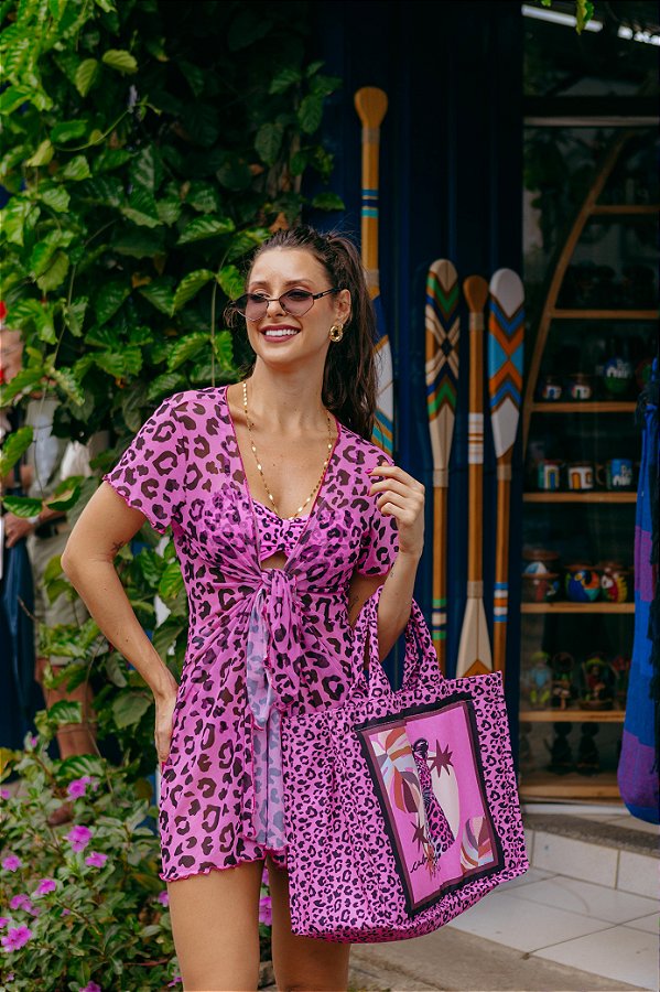 SAÍDA CURTA AKITA ONÇA PINK NEON