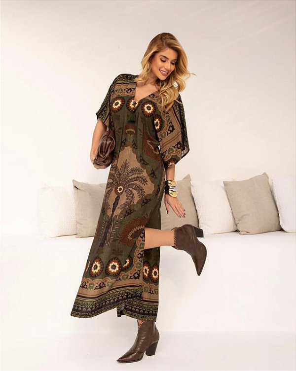 VESTIDO LONGO TULUM EM VISCOSE