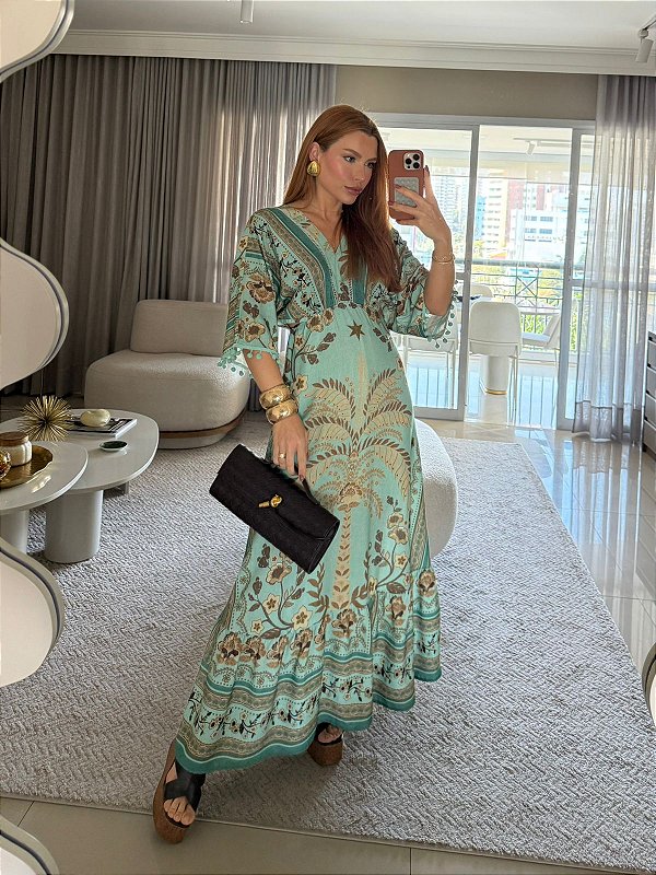 VESTIDO LONGO COQUEIRO TIFFANY