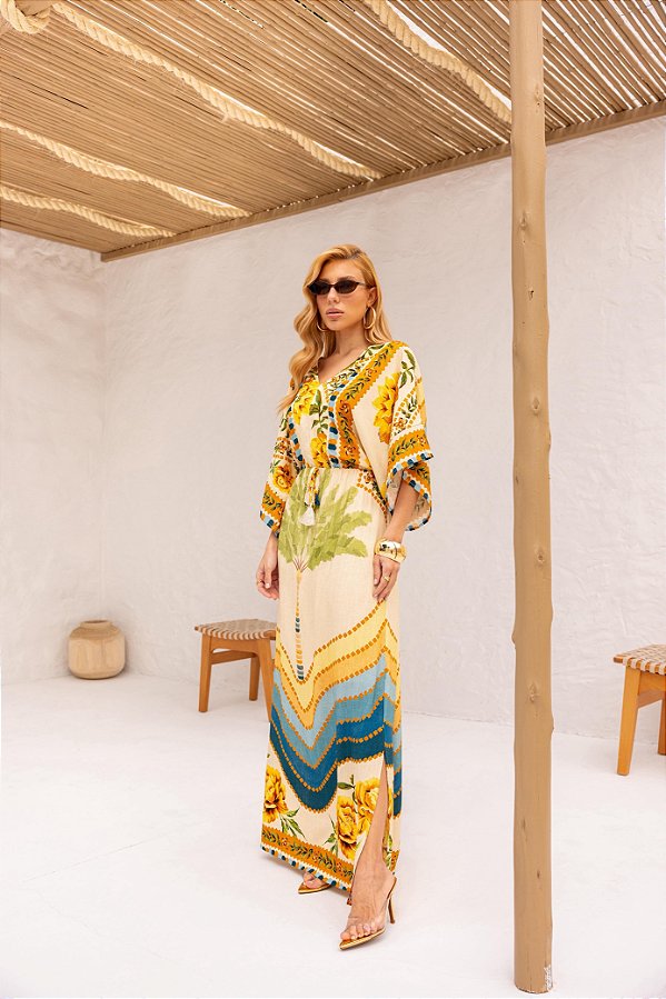 VESTIDO LONGO TROPICAL
