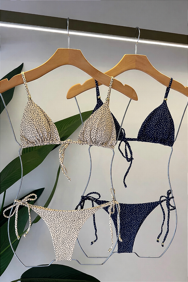 BIQUÍNI CORTININHA POÁ AMARELO MANTEIGA