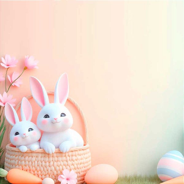 Fundo Fotográfico MDF 60x60cm Easter Funny