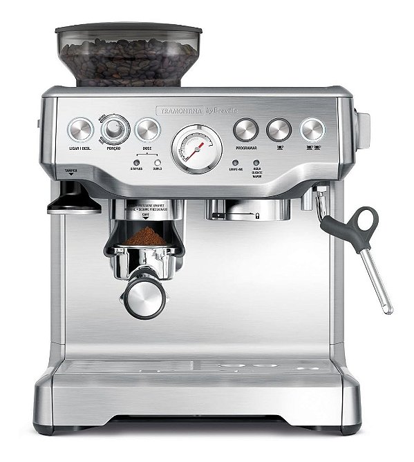 Cafeteira Elétrica Tramontina by Breville Express Pro Aço Inox com Moedor Integrado 220V