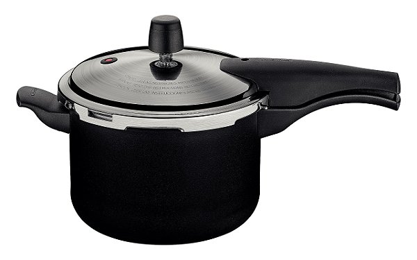 Panela de Pressão Antiaderente Tramontina Vancouver 4,5L Preta