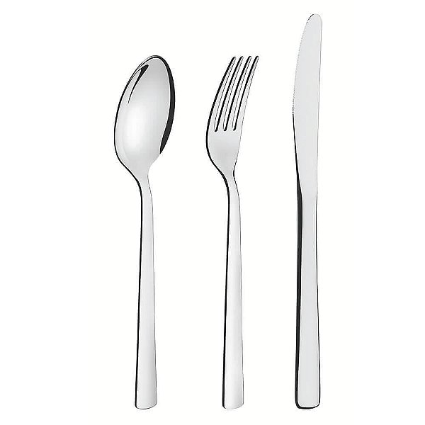 Tramontina 66985410 Faqueiro Inox com Facas de Mesa Forjadas com 101 Peças, Prata