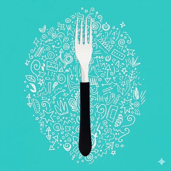 Kit Garfos de Mesa Tramontina Leme Inox - Preto