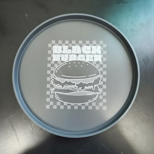 Kit 6 Pratos Rasos Hambúrguer 20cm Tramontina Black Burger P Cinza-escuro Hamburguer