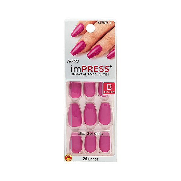 Unhas Autocolantes Kiss New York ImPress Bailarina Amethyst BIPAM514