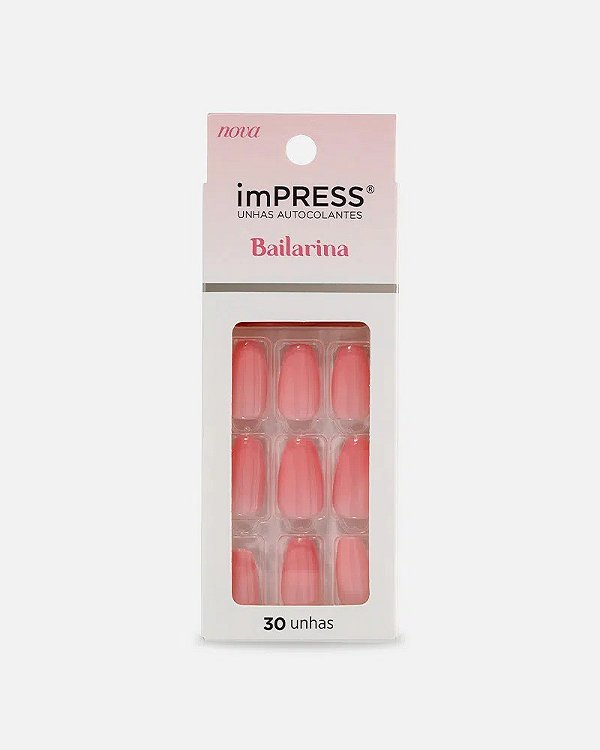 Unha Postiça Autocolante imPress Bailarina Fancy - Kiss New York BIPAM521
