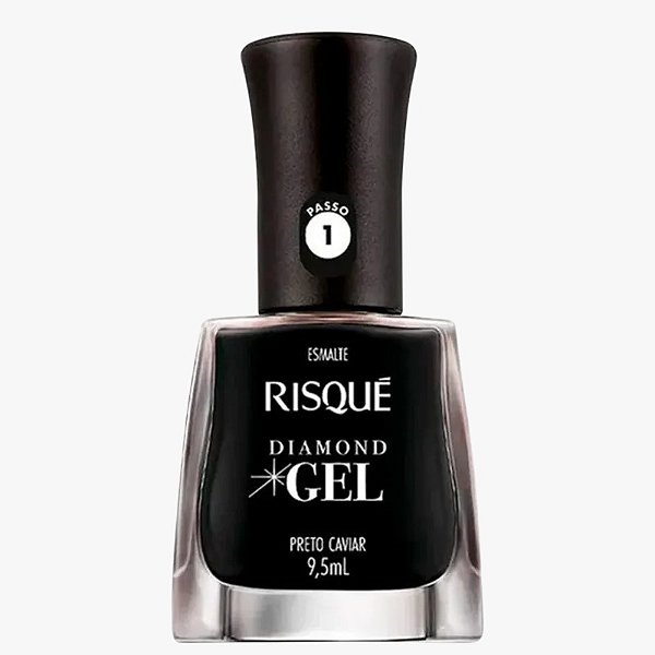 Risqué Diamond Gel Preto Caviar - Esmalte Cremoso 9,5ml