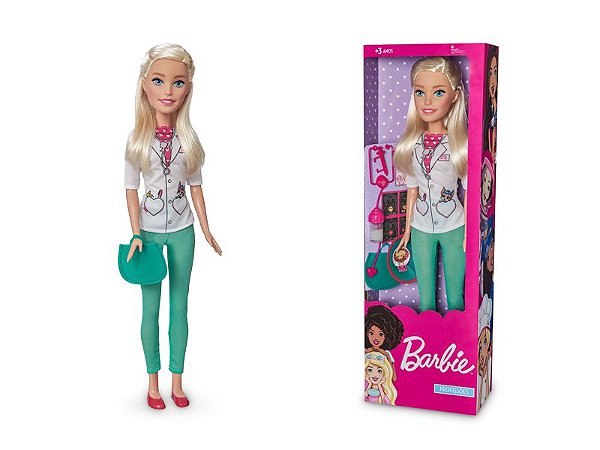 Boneca Barbie Veterinária Gigante com Acessórios - Pupee