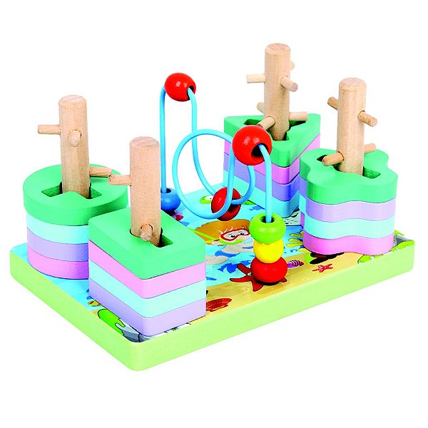 Aramado Divertido Cores e Formas Brinquedo Pedagógico em MDF - Toymix