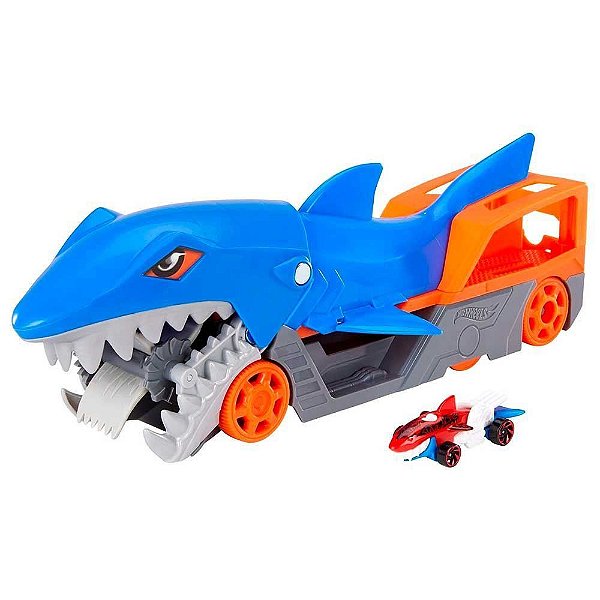 Pista Hot Wheels City Robô Tubarão Mattel Com Carrinho 3 + em