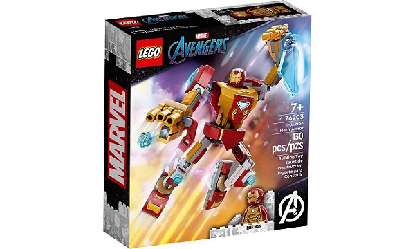LEGO Marvel - Armadura Robô do Homem de Ferro 130 Peças 76203