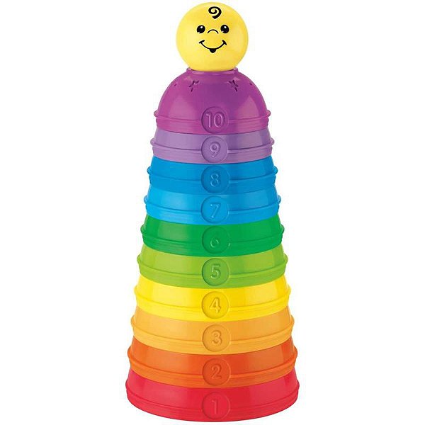 Torre de Potinhos Coloridos Educativo Fisher-Price W4472 - Mattel