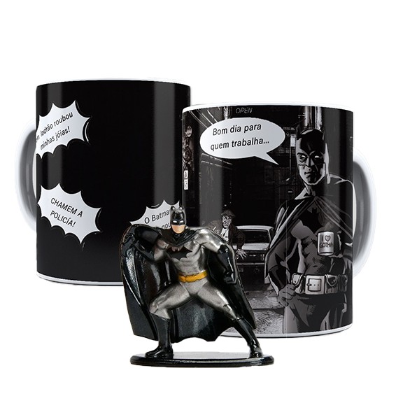 Kit Caneca + Nano MetalFigs Batman