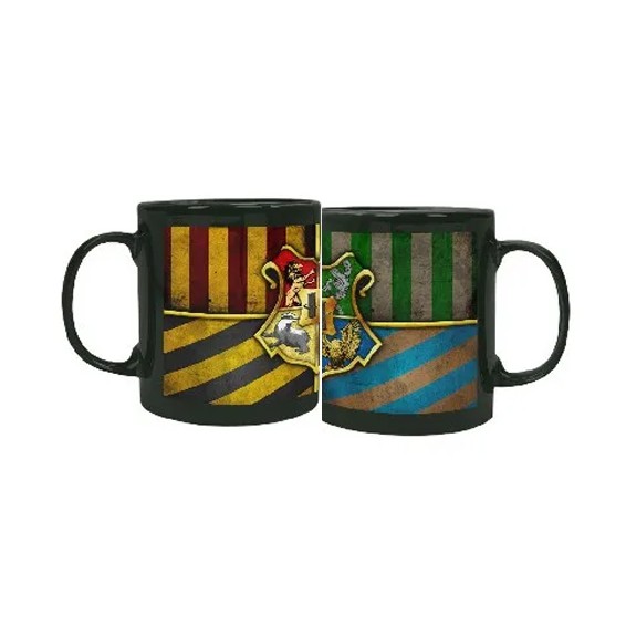 Caneca Porcelana Casas Hogwarts