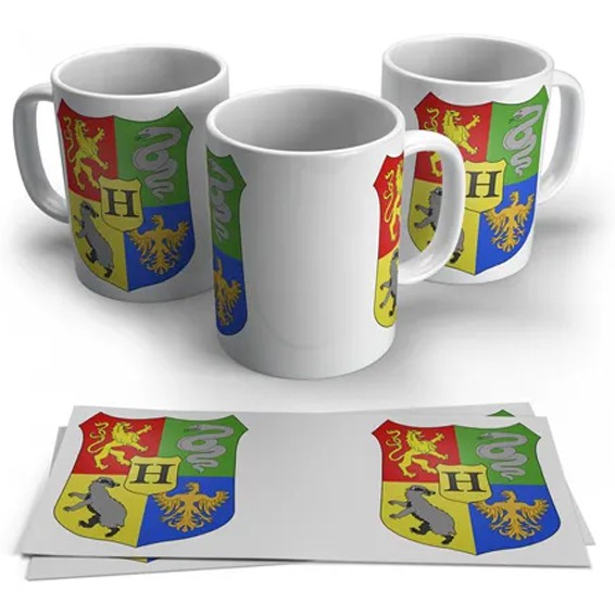 Caneca Porcelana Casas de Hogwarts