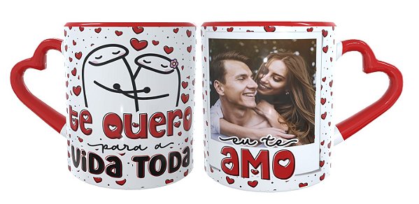Caneca Namorados Com Foto Coração