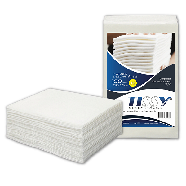 Toalha Descartável Tissy 25x35cm –Pacote 50unid . Uso em clínicas, hospitais,salões, manicure e petshop