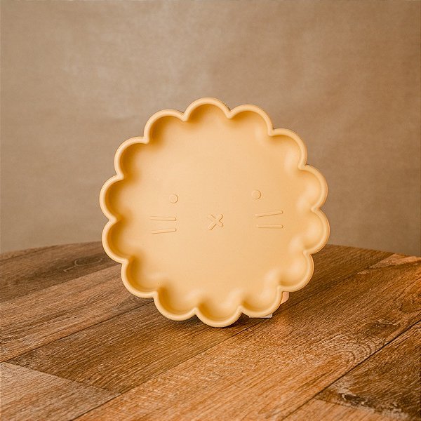 Prato Leão de Silicone com ventosa