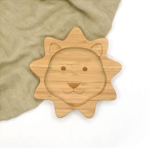 Prato Leão de Bambu com Ventosa