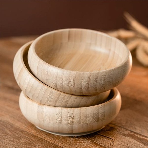 Bowl de Bambu com Ventosa