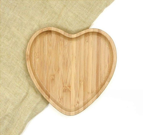 Prato Coração de Bambu com Ventosa