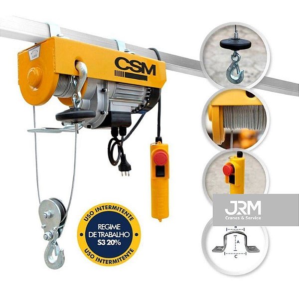 Guinchos Elétricos de Cabo de Aço TEC - 100/200 kg
