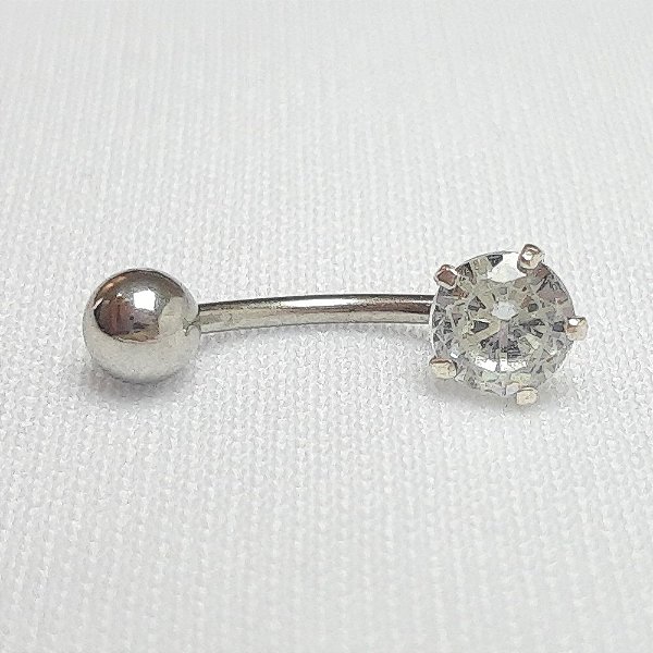 Piercing Umbigo Coração Prata 925