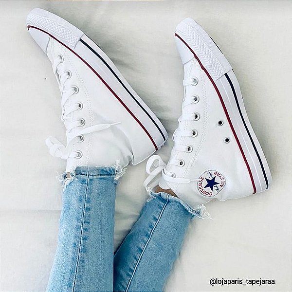 Tênis allstar Cano Longo Branco